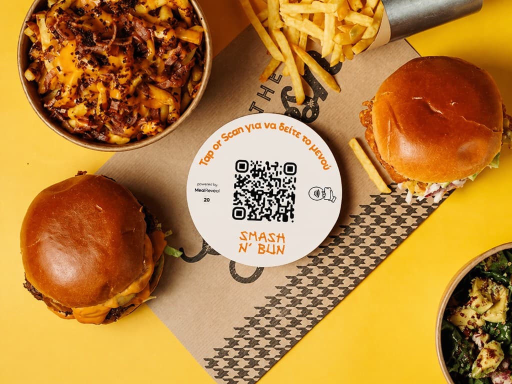 Εστιατόριο με ψηφιακό μενού meal reveal - Smash n' Bun